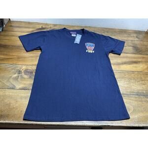FDNY Shirt Mens Medium Blue New York City Fire Department Embroidered Patch NWT
